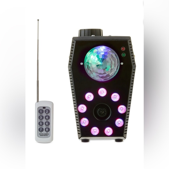 Strobing color change coffin light w/ fog effects NEW in box remote controlled - Picture 8 of 9